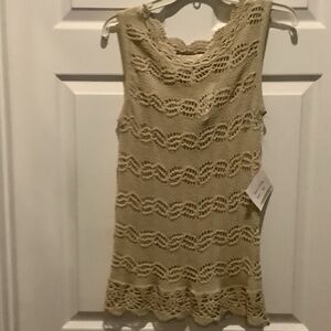 Joseph A. Lace Knit Top‎ in Cream